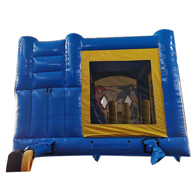 Commerciële kleutertrampoline PVC opblaasbaar kasteel met droge glijbaan en klimglijbaan