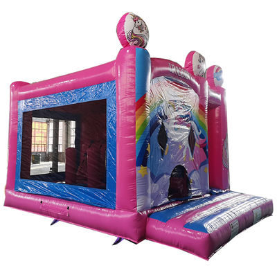 Kinderen opblaasbaar speelgoed springend kasteel feest springend regenboog eenhoorn thema met droge glijbaan