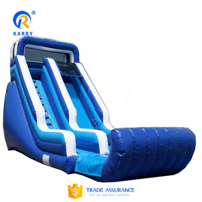 Water zwembad kasteel stijl opblaasbare bouncy fancy lange waterglijbaan voor kinderen en volwassenen