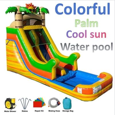 2-4 jaar oud Kinderen 'Moet hebben opblaasbare klimmuur waterglijbaan met zwembad en zon