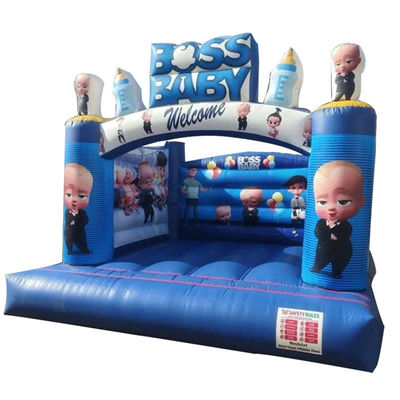 Blower Boss Baby Theme opblaasbaar springkasteel uitsmijter schattig blauw cartoon trampoline