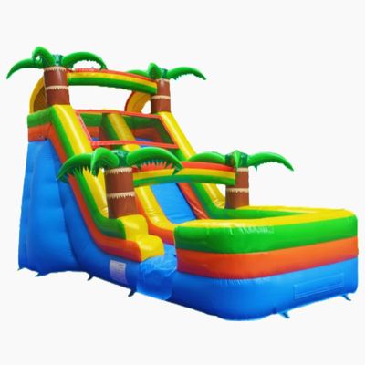 Commerciële verhuur opblaasbare waterslide met zwembad en blazer 5-10 passagiers toegestaan