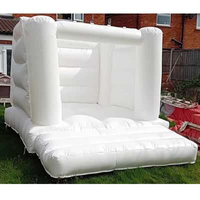 Gepersonaliseerd Kleuterbed Wit Kasteel Bouncy Pastel Opblaasbaar Springkasteel met Blower
