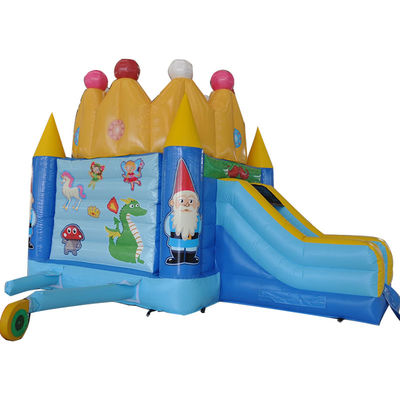 Prinses verjaardagsfeest opblaasbaar kasteel met glijbaan en 0,55 mm Plato PVC-doek