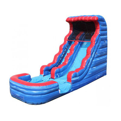 Indoor commercieel huren opblaasbare waterslide met zwembad in de zomer Pure Color Fun