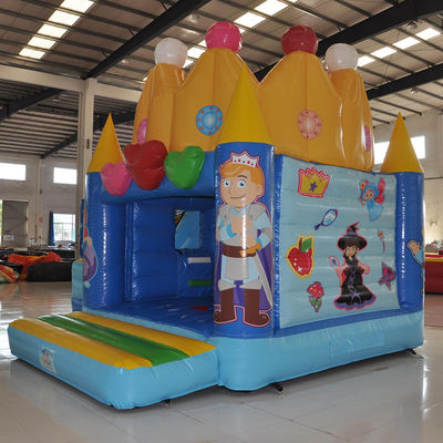 Prinses verjaardagsfeest opblaasbaar kasteel met glijbaan en 0,55 mm Plato PVC-doek