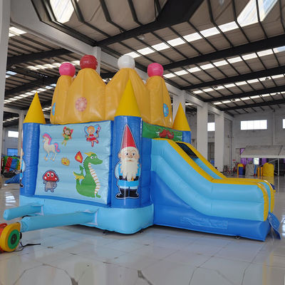 Prinses verjaardagsfeest opblaasbaar kasteel met glijbaan en 0,55 mm Plato PVC-doek