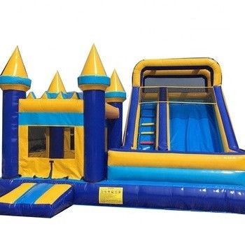 Tropisch PVC opblaasbaar water springhuis zwembad waterglijbaan Maximale capaciteit 100-500kg