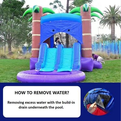 PVC opblaasbare waterslider met basketbalhoop voor kinderen en volwassenen