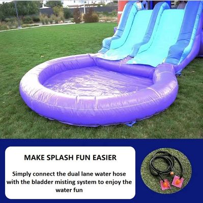 PVC opblaasbare waterslider met basketbalhoop voor kinderen en volwassenen