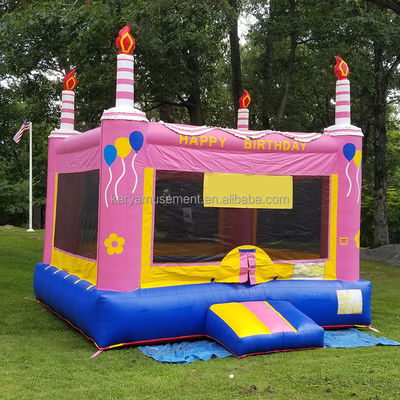 Unisex prinses accessoires opblaasbaar roze kasteel huis voor kinderen verjaardagsfeest thema