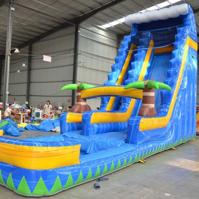 Pool Jungle opblaasbare waterslide voor grote waterparken Bounce House Commerciële verhuur