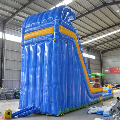 Pool Jungle opblaasbare waterslide voor grote waterparken Bounce House Commerciële verhuur