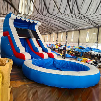 Digitaal afdrukken Waterglijbaan zwembad Commerciële opblaasbare waterglijbaan voor kindertuin