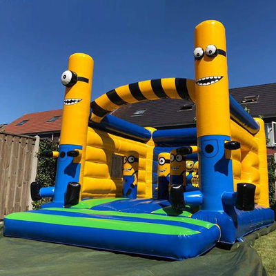 CE/EN71/EN14960 Gecertificeerd Commercieel Cartoon Theme opblaasbare trampoline kasteel combo