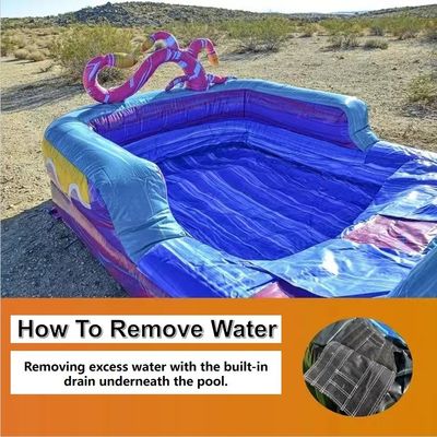 Commerciële waterglijbaan opblaasbaar met splashpool aangepast kleur en grootte