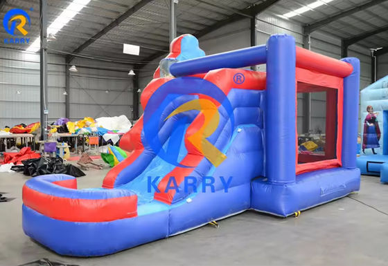 Spiderman Castle Slide Combo met zwembad in Commercial Inflatable Amusement Park