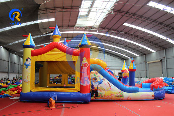 PVC opblaasbare bounce house water glijbaan combo voor unisex prinses feest achtertuin plezier