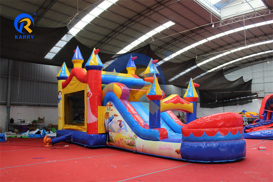 PVC opblaasbare bounce house water glijbaan combo voor unisex prinses feest achtertuin plezier