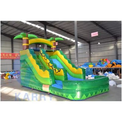 4X9M Grootte PVC Buitenopblaasbare D-glijbaan voor park-entertainment accessoires Luchtblazer