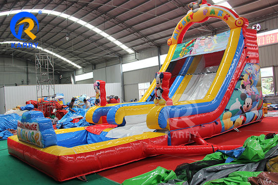 CH PVC Materialen Opblaasbare waterglijbaan Bouncy House Glijbaan Maximale capaciteit 100-500kg Park