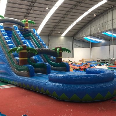 Unisex bouncy house glijbaan opblaasbare springende lucht glijbaan voor zwembad 5-10 passagiers