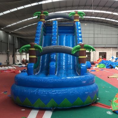 Unisex bouncy house glijbaan opblaasbare springende lucht glijbaan voor zwembad 5-10 passagiers