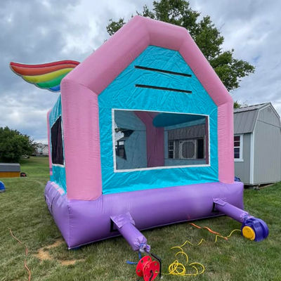 Persoonlijke grootte PORTABLE Tuin huis springkasteel voor binnen- en buiten speeltijd