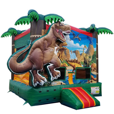Airblower inclusief Pop Dinosaurus Land opblaasbare trampoline voor kinderen en volwassenen