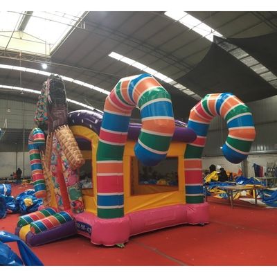 Unisex opblaasbaar kleuter bounce huis draagbaar snoep huis pvc bouncy kasteel met blazer