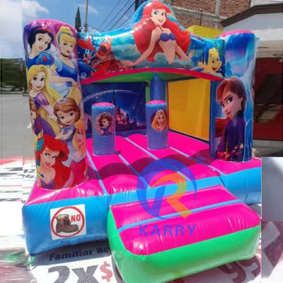 Kleine springende springkasteel met zeemeermin-thema leeftijdsbereik 14 jaar ouder PVC materiaal