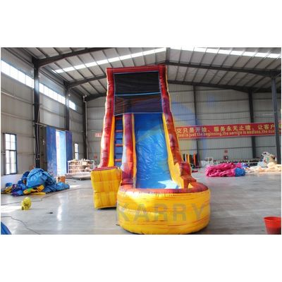 Commerciële kwaliteit fancy opblaasbare waterslide met digitale drukwerk 18ft vierkant Grootte