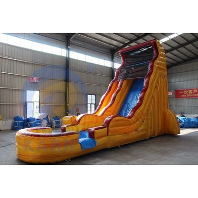 Commerciële kwaliteit fancy opblaasbare waterslide met digitale drukwerk 18ft vierkant Grootte