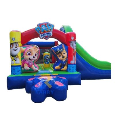 Express verzending opblaasbare uitsmijter combo cartoon opblaasbare combo kasteel glijbaan voor kinderen