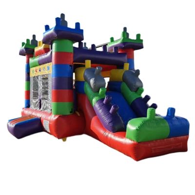 Buitenpark Unisex Commercieel Kleurrijk Tetris Springen Opblaasbaar Bounce House voor Kinderen