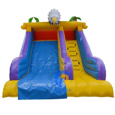 Maximale capaciteit 100-500 kg Mini Little Angry Eagle opblaasbare waterslide voor zomerplezier