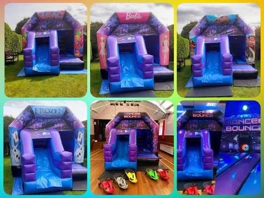 Essentiële kinderen springkasteel met glijbaan en opblaasbaar ontwerp