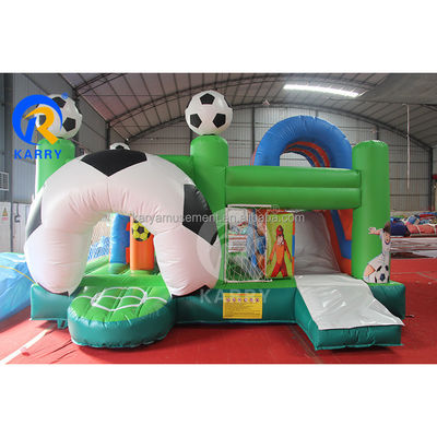 Jump Slide en Score PVC opblaasbare uitsmijter Combo voor unisex voetballiefhebbers