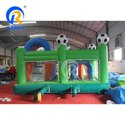 Jump Slide en Score PVC opblaasbare uitsmijter Combo voor unisex voetballiefhebbers