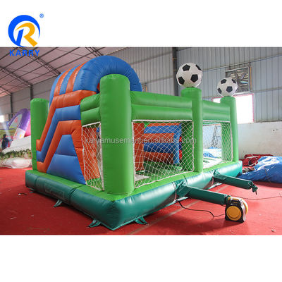 Jump Slide en Score PVC opblaasbare uitsmijter Combo voor unisex voetballiefhebbers