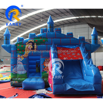 14 jaar oud buitenvermaak voor kinderen opblaasbaar springhuis met glijbaan