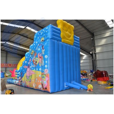 Kinders favoriete tekenfilm personage Grote blauwe opblaasbare waterslide voor volwassenen