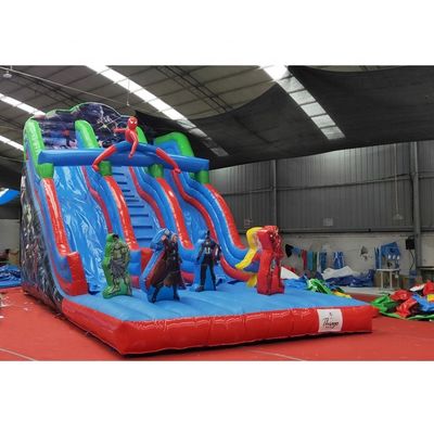 Kinders favoriete tekenfilm personage Grote blauwe opblaasbare waterslide voor volwassenen