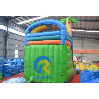 Gepersonaliseerde kleur Grote springkasteel combo met Pool Digitale Printing en Steep Slide