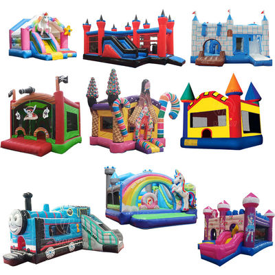 Unisex Mega Pink opblaasbare waterslide met water zwembad en bounce house combo all-in-one