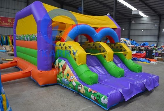Betalingsvoorwaarden T/T Buitenopblaasbaar springhuis met dubbele glijbanen en PVC-materiaal