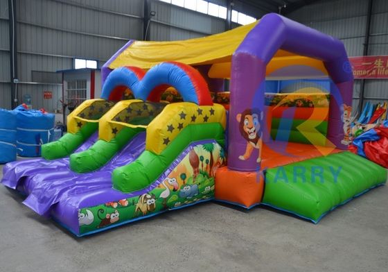 Betalingsvoorwaarden T/T Buitenopblaasbaar springhuis met dubbele glijbanen en PVC-materiaal