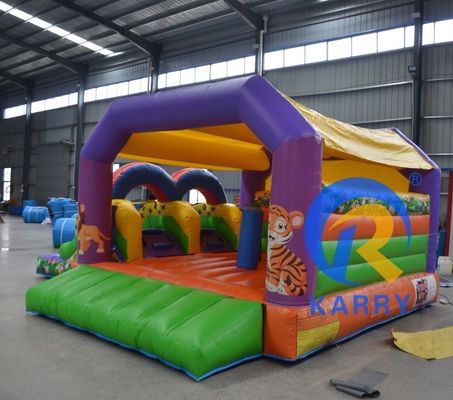 Betalingsvoorwaarden T/T Buitenopblaasbaar springhuis met dubbele glijbanen en PVC-materiaal