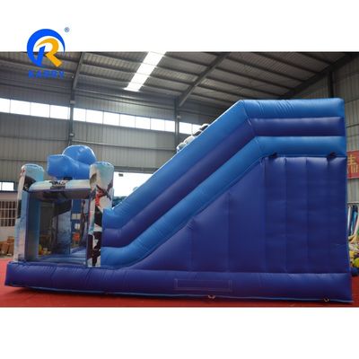 Outdoor speeltuin Commercieel PVC Hoe je je draak kunt trainen opblaasbare uitsmijter met 2 glijspellen