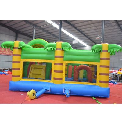 Pretty Good Jungle Crocodile Castle Glijbaan opblaasbaar voor commerciële verhuur
